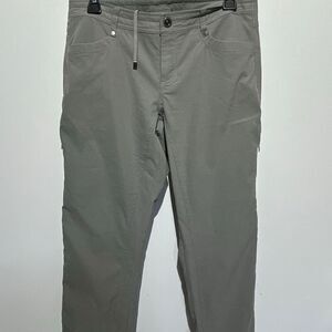 Kuhl Women's Gray Flat Front Straight Leg Drawstring Hiking Pants Size 8 Short